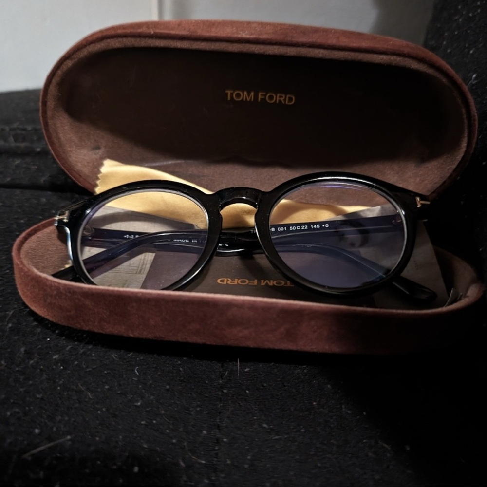 Brand new Tom Ford Black Optical Round Glasses $535